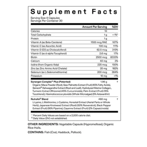 Nutrafol Womans balance Supplement Facts